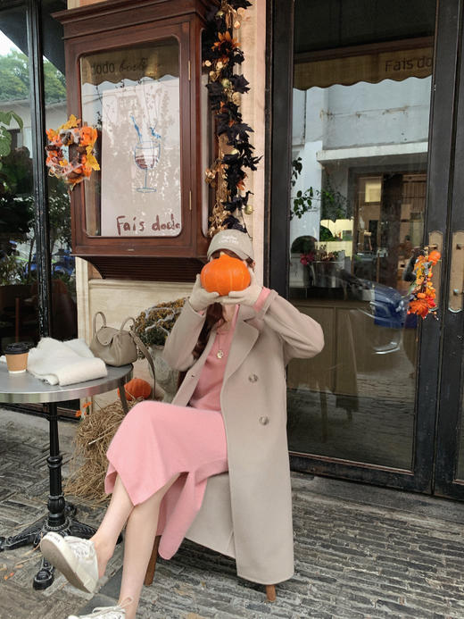 金蘑菇菇  浣熊连帽op / 休闲甜 针织连衣裙 搭配大衣 皮草好搭档 商品图10