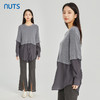 NUTS商场同款春秋款圆领拼接气质百搭套头衫女314052021B 商品缩略图1