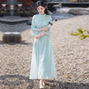 日常汉服新中式女装改良旗袍上衣复古国风年轻款禅意茶艺服两件套 商品缩略图2