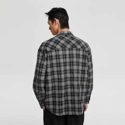oneup轻薄格子口袋宽松衬衫 商品图9
