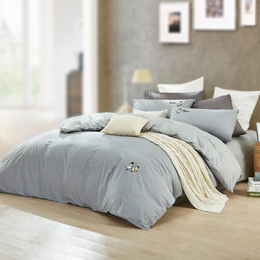 罗莱T 卢卡夫妇 全棉四件套  灰色 商品图1