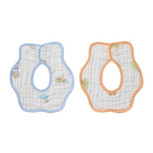 怡比快乐森林6层纱布围嘴2条入HY25AUP210黄蓝色调27*28cm 商品图6