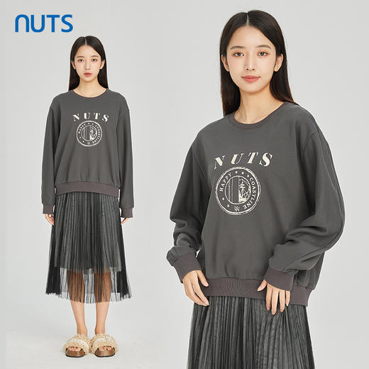 NUTS商场同款春秋款圆领时尚气质长袖T恤女314023199B 商品图3