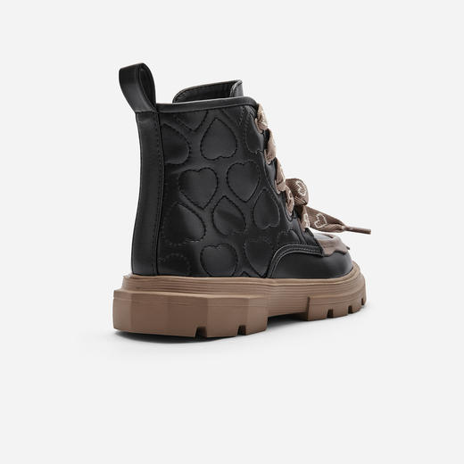 巴拉巴拉童鞋儿童靴子马丁靴女童秋冬季短靴潮流复古皮靴爱心甜美 商品图3