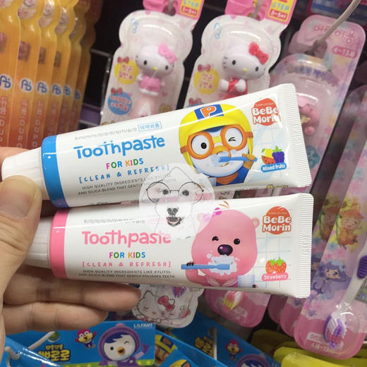 【中欧班列】XDR  BeBeMorin儿童牙膏 混合水果味BeBeMorin80g 商品图3