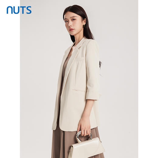 NUTS商场同款春秋季时尚简约通勤气质职场OL西装外套女4320404A1 商品图0