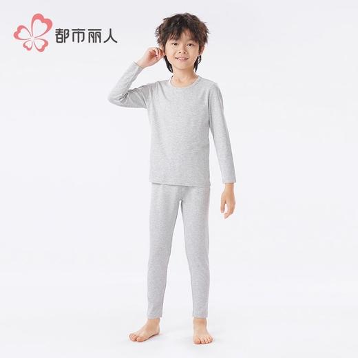 都市丽人男童女童可穿珠花棉儿童长袖长裤棉质保暖衣套装JWH9A3 商品图8