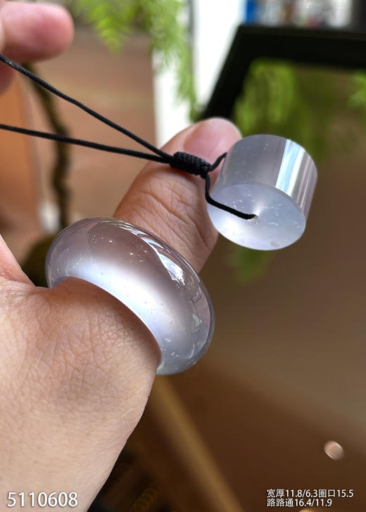 玻璃种木那扳指➕路路通套装【5110608】圈口15.5~具体价格微信咨询 商品图3