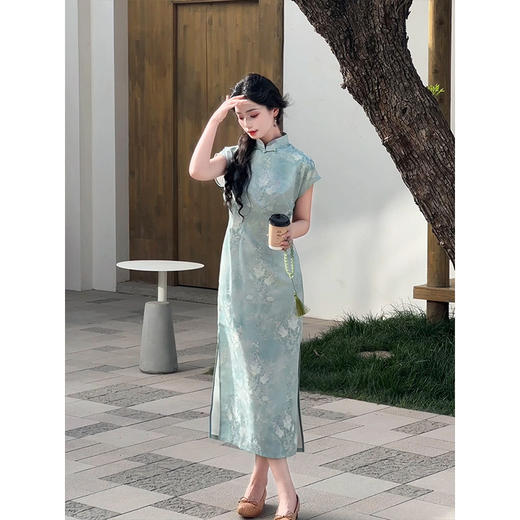 A3893新中式【疏棠】日常新中式绝美复古旗袍女夏改良年轻款显白连衣裙 商品图2