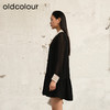 oldcolour夏季新款黑色高级设计感拼接宽松长袖连衣裙女P321008A1 商品缩略图2