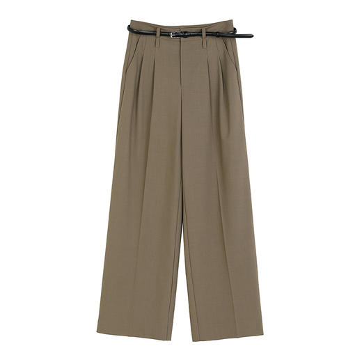 NEELLY纳俪商场同款秋季新款时尚通勤百搭阔腿裤女微弹西装长裤N25084H04596 商品图3