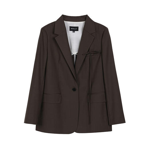 NEELLY纳俪商场同款秋季新款简约通勤气质西装外套女宽松廓形西服N25081W01067 商品图3
