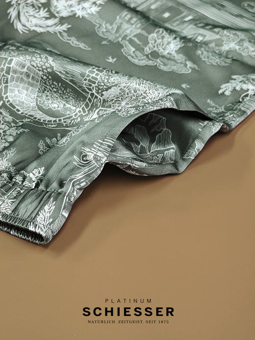 【极繁真丝套装】SCHIESSER铂雅极繁系列｜铂雅男士真丝家居经典开衫短袖短裤套装～99/19905H 商品图5