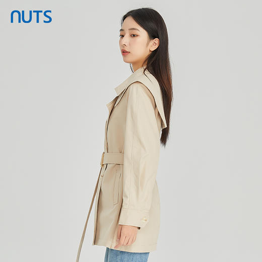 NUTS商场同款春秋款时尚气质英伦风短款风衣外套女314047018B 商品图2