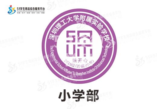 定制深圳理工大学附属实验学校熨烫校徽布标姓名贴胸章缝制包邮51 商品图1