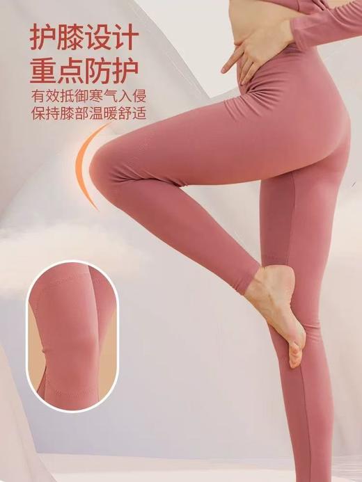 皮尔卡丹保暖内衣秋裤女混纺弹力护膝长裤保暖薄款打底衫秋裤wp764157.2 商品图3
