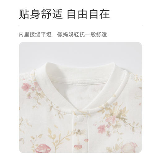 怡比花漾时光长袖开襟哈衣HY25AUN002粉白色调59#-90# 商品图4