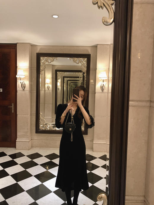 XS码  金蘑菇菇 爱丽丝舞曲 小黑裙组 /  年底战裙！内搭洋装 商品图11