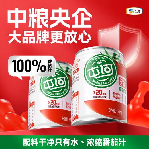 中粮屯河无糖番茄汁礼盒250ml*10听 商品图1