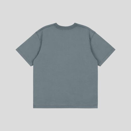 GOODBAI 斜体logo做旧印花圆领oversize短袖T恤 商品图4