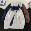 【美式工装外套】女学生棕咖色vintage 春秋季国潮冲锋衣情侣教练夹克  商品缩略图2