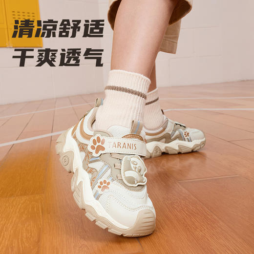 泰兰尼斯儿童鞋子秋季新款跑步鞋透气舒适男女童鞋减震时尚运动鞋 T01X5C6803 商品图2