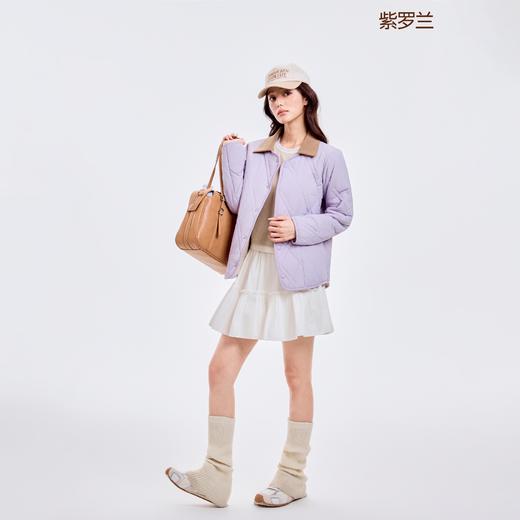 可拆翻领绗缝羊毛长袖马夹 男款女款 时尚保暖 商品图3