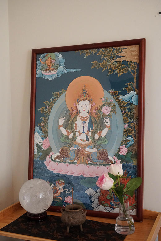 唐卡｜四臂观音 商品图3