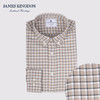 【休闲云染格纹 100%棉】占姆士男士春秋季新款纯棉云染修身格纹衬衫 商品缩略图2