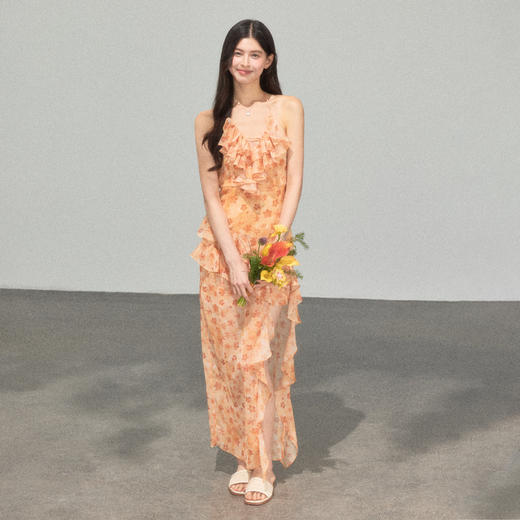 Ariseism 美式复古双色度假连衣裙女夏季新款裙子 商品图1