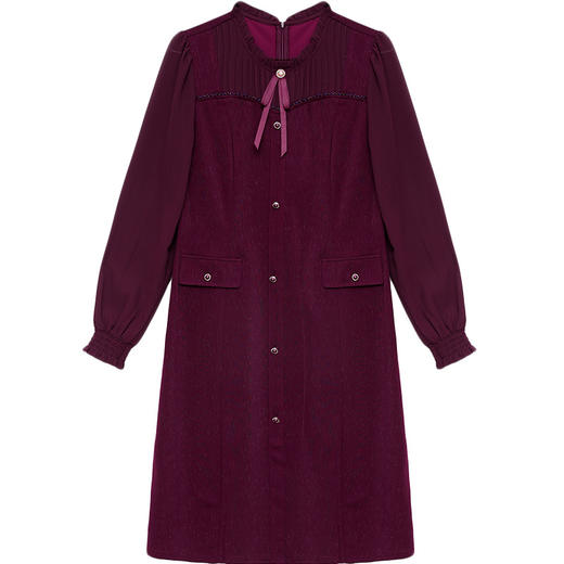 QYM 54A2505-Y连衣裙时尚新款镶钻中长裙 商品图4