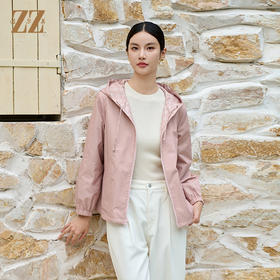 佐尔美秋装上新时尚几何印花风衣外套女M43FD19