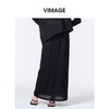 VIMAGE纬漫纪通勤百搭休闲高腰莱赛尔黑色直筒2025秋季新款半身裙V2406101 商品缩略图3