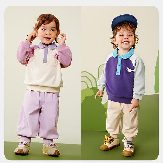 迷你巴拉男女童卫衣2025秋新品宝宝亲肤透气不易变形舒适上衣 商品图2