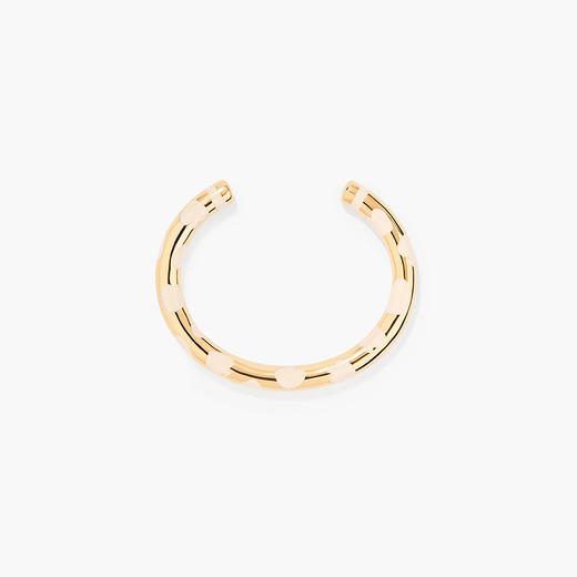 订购8周到｜Aurélie Bidermann-Positano-象牙白  短条纹 镀金手镯［法国设计师］ 商品图0