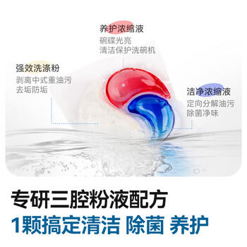 京东京造洗碗凝珠30颗 洗碗机专用洗涤剂清洁养护 浓缩洗洁精洗碗粉洗碗块 /家庭清洁/纸品 /家庭环境清洁 /洗碗机清洁剂 商品图5