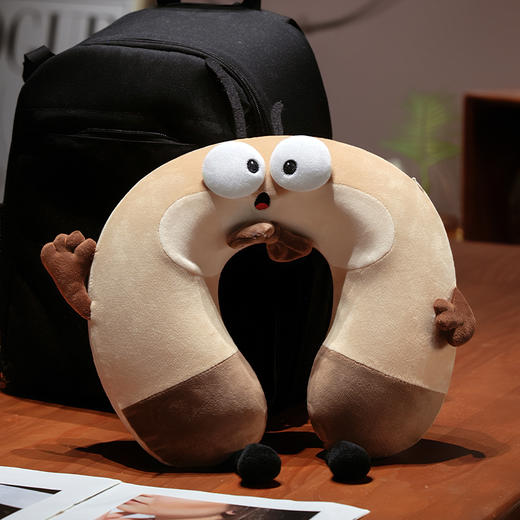 自然醒大头蟑螂仔记忆棉u型枕套盒学生旅行便携飞机护脖靠枕办公室午睡QYL 商品图14