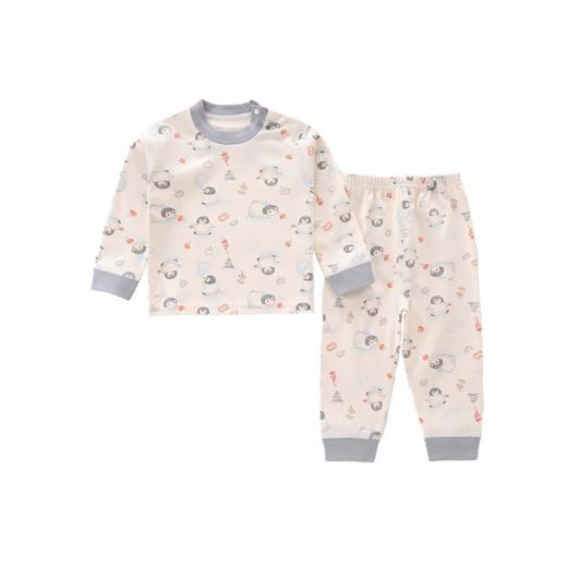 [里浠里]婴儿睡衣内衣纯棉春秋高腰护肚初生分体套装宝宝秋衣秋裤打底衣服 商品图4