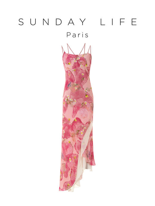 火山雏菊印花细吊带裙 商品图5