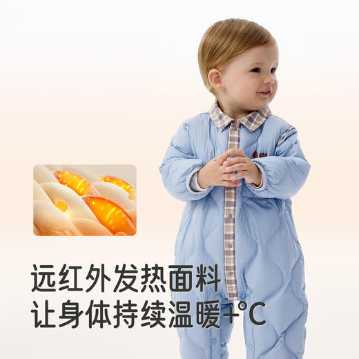 【商场同款】英氏儿童羽绒服秋冬保暖防寒男童连体衣小童羽绒衣服超韧绒 商品图1