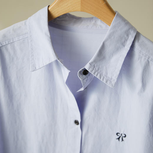 馥迦简约刺绣纯棉衬衫 商品图4