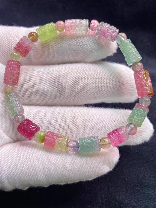 6-10mm单圈回纹碧玺手串 商品图7