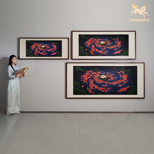 铜师傅 手工錾刻 铜雕画《吉祥久久》客厅玄关沙发背景墙装饰挂画 商品图6