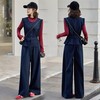 韩系时尚套装女2025秋季新款洋气上衣轻熟风牛仔马甲阔腿裤三件套YLFS9038 商品缩略图3