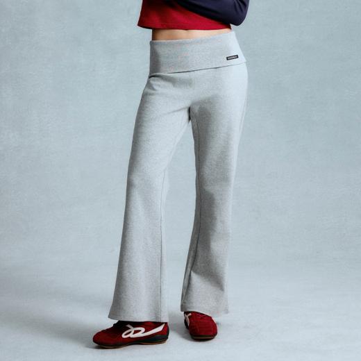 GOODBAI logo织唛翻腰微喇微弹休闲卫裤 商品图0