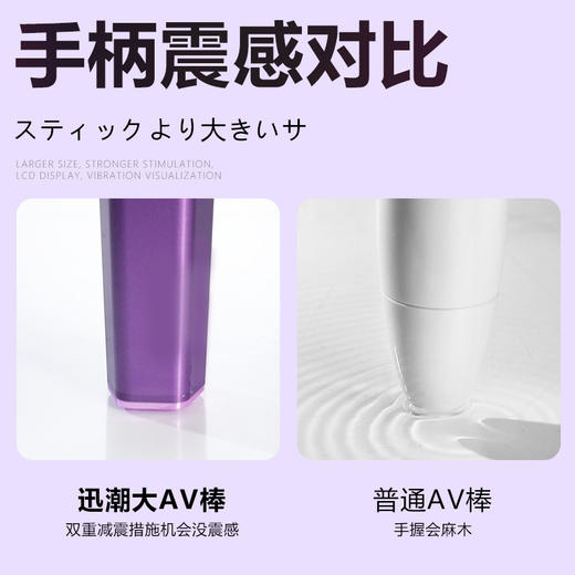 谜姬 迅潮数显AV棒 震动棒大头强震私处振动按摩器外部刺激不插入AV棒房事辅助电动玩具成人 商品图5