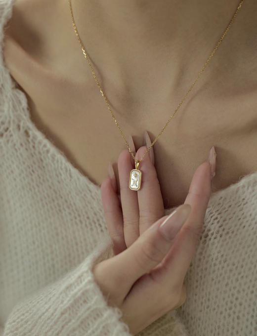 🤩谁能拒绝专属自己星座的守护项链呀❗️❗️  【1990独家定制设计】深海贝母＋星座浮雕，‎阳光下折射银河光芒💫 商品图6