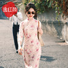 逸红颜初暖2025春秋新款文艺美好轻盈网布植绒修身显瘦改良旗袍女 商品缩略图1