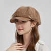 卡蒙棉麻混纺时尚复古鸭舌帽大头围简约轻薄贝雷帽KM-5302 商品缩略图4