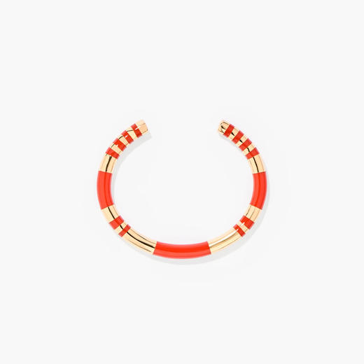订购8周到｜Aurélie Bidermann-Positano-红色 条纹 镀金 手镯［法国设计师］ 商品图0